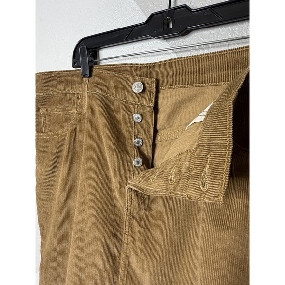 Levi's Womens Brown Corduroy Side Slit Midi Skirt Size 32 - Picture 5 of 13